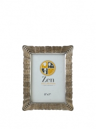 Κορνίζα Polyester Ασημί Με Γραμμές 13x18εκ. Zen Collection 25.12.51482