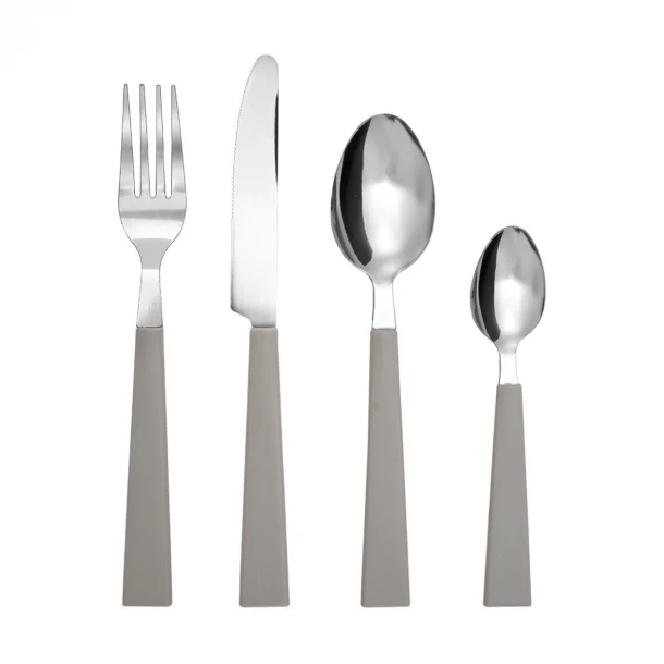 Μαχαιροπήρουνα Σετ 16τμχ Ανοξείδωτα 18/0 Με Μπεζ Λαβή Estia 01-36607