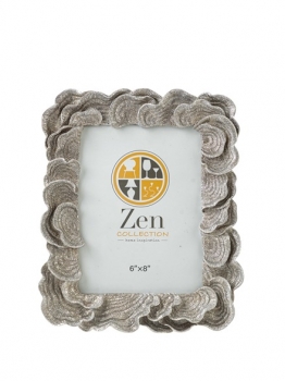 Κορνίζα Polyester Ασημί Με Κοράλια 15x20εκ. Zen Collection 25.12.51478