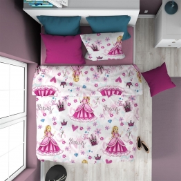 Παπλωματοθήκη Polycotton Μονή 160x240εκ. Princess 390 Pink Dimcol