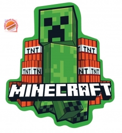 Διακοσμητικό Μαξιλάρι 3D Velboa 40εκ. Mojang Minecraft 14 Green DimCol