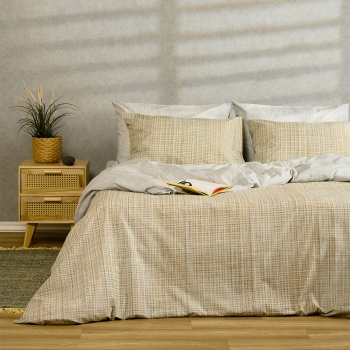 Σετ Σεντόνια Polycotton Μονά Με Λάστιχο 100x200+32εκ. Mateo Grey Casual Line Melinen 20004677