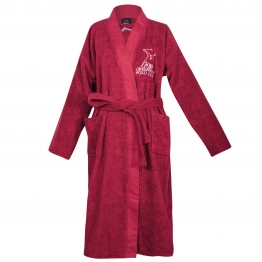 Μπουρνούζι Ενηλίκων Βαμβακερό Ζακάρ Extra Large Essential 3210 Bordeaux Greenwich Polo Club