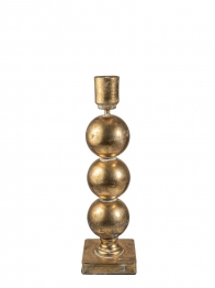 Κηροπήγιο Μεταλλικό Αντικέ Χρυσό 10x10x35εκ. Zen Collection 25.55.52286