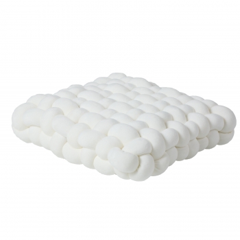 Διακοσμητικό Μαξιλάρι Βελούδινο 40x40x12εκ. Deco 2285 Λευκό Das Home