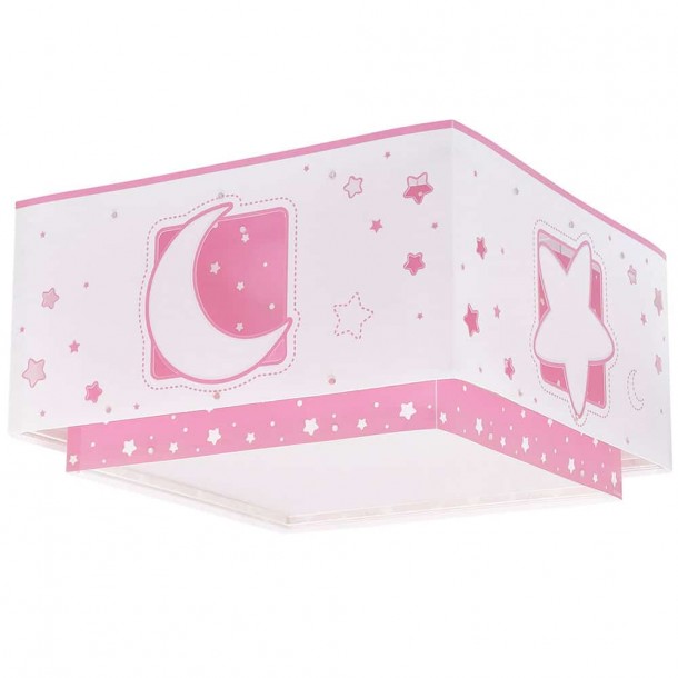 Φωτιστικό Οροφής Πλαφονιέρα Moonlight Pink 30x16,5εκ. ANGO 63236S