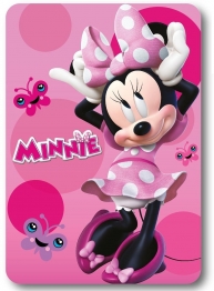 Κουβέρτα Κούνιας Fleece 100x140εκ. Home Minnie 19 Pink Digital Print Disney DimCol