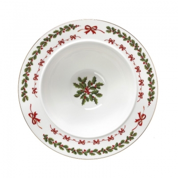 Χριστουγεννιάτικη Σαλατιέρα Πορσελάνης Οβάλ 23εκ. Noel CRYSPO TRIO 06.243.11