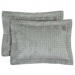 Ζεύγος Μαξιλαροθήκες Microfiber 50x70+7εκ. Με Κέντημα Classic 4430 Sage Green Greenwich Polo Club
