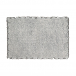 Σουπλά Με Κρόσσια Βαμβακερό Γκρι 50x33εκ. Loom Estia 07-36119