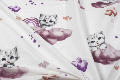 Πάνα Χασέ Βαμβακερή 80x80εκ. Kitten 561 Mauve DimCol