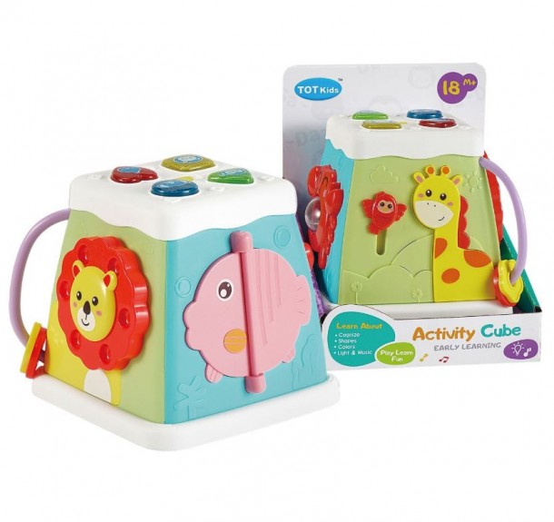 Βρεφικός Κύβος Δραστηριοτήτων Μπαταρίας 15x14x18εκ. Toy Markt 74-1117