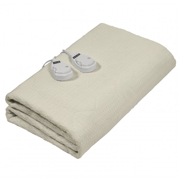 Ηλεκτρική Κουβέρτα Βαμβάκι-Polyester Διπλή 140x155εκ. Comfort Εκρού 0488 Das Home