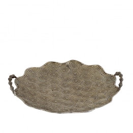 Διακοσμητικός Δίσκος Μεταλλικός Χρυσός 49,5x47εκ. ESPIEL GLD111