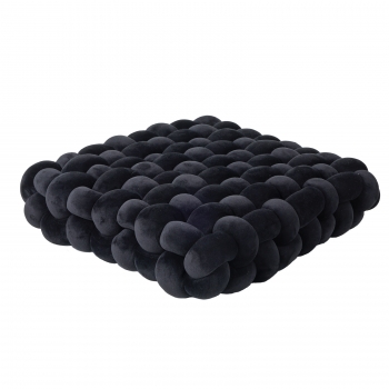 Διακοσμητικό Μαξιλάρι Βελούδινο 40x40x12εκ. Deco 2281 Μαύρο Das Home
