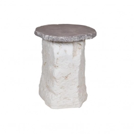 Τραπεζάκι Βοηθητικό Μαγνησίτης Γκρι 43x43x47,5εκ. ESTHETI 810-00011