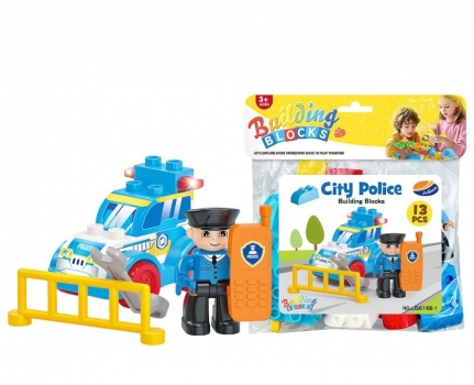 Τουβλάκια 13τμχ Αστυνομία 19x22εκ. Toy Markt 75-435