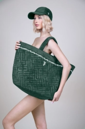 Τσάντα Θαλάσσης Polyester-Poliammide 40x40x68εκ. Feel & Touch Icon Verde