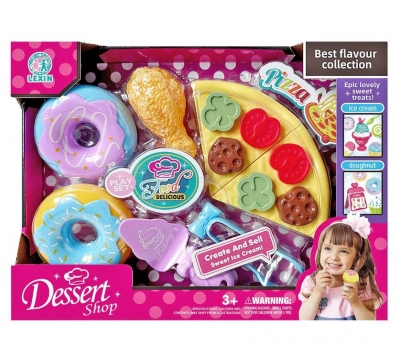Dessert Shop Πίτσα & Ντόνατς Σε Κουτί 27x5x20εκ. Toy Markt 77-1266