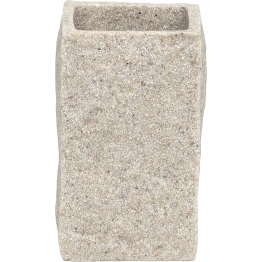 Ποτηροθήκη Polyresin Μπεζ 6,5x6,5x10,5εκ. MRShome DS-8892L01