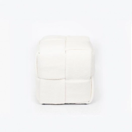 Σκαμπώ Μπουκλέ Λευκό 38x38x40εκ. ESTHETI 750-12012