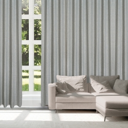 Κουρτίνα Μέτριας Σκίασης Με Τρουκς Polyester 140x270εκ. Curtain Line 2252 Γκρι Das Home
