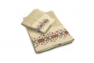 Σετ Πετσέτες 2 τμχ Βαμβακερές Μπεζ ZUCCHI DimCol