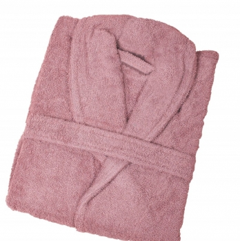 Μπουρνούζι Ενηλίκων Με Γιακά Βαμβακερό Large Daily Pink Sb home
