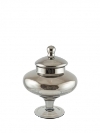 Φοντανιέρα Χειροποίητη Φυσητό Γυαλί Ασημί-Γκρι 19,5x25εκ. Zen Collection 25.43.52160