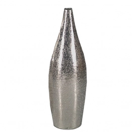 Βάζο Μεταλλικό Ασημί Art Et Lumiere 16x9x51εκ. 20973