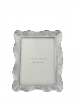 Κορνίζα Polyester Ασημί-Λευκή 15x20εκ. Zen Collection 25.21.51516