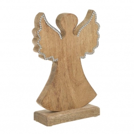 Διακοσμητικός Άγγελος Ξύλινος-Μεταλλικός inart 18x6x26εκ. 2-70-930-0069