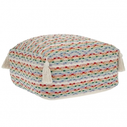 Πουφ Δαπέδου Υφασμάτινο Polycotton Πολύχρωμο 40x40x20εκ. iliadis 90216