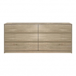Συρταριέρα Kuanger pakoworld mdf σε φυσική απόχρωση 120x40x70εκ