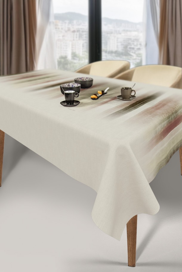 Τραπεζομάντηλο Αλέκιαστο Polyester 1048 Natural 145x145εκ. Saint Clair
