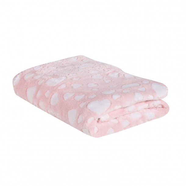 Κουβέρτα Fleece Αγκαλιάς-Λίκνου 75x100εκ. Relax 4907 Ροζ Das Baby