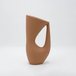 Βάζο Κεραμικό Καφέ 12,5x7,5x24εκ. ESTHETI 819-00502