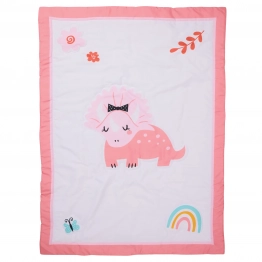 Κουβερλί Microfiber Κούνιας 110x150εκ. Fun 4936 Ροζ-Λευκό Das Baby