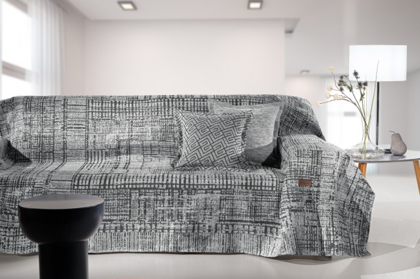 Ριχτάρι Διθέσιος Polycotton Chenille Melbourne Silver 180x250εκ. Guy Laroche