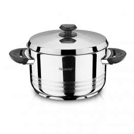 Κατσαρόλα Ανοξείδωτος Χάλυβας 18/10 Φ20x10εκ.-3lt Diana Black Isfa ISF3TTCLK0320720B