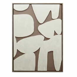 Πίνακας 3D Καμβάς Mdf-Ps Plastic Καφέ-Μπεζ ESPIEL 60x80εκ. FAL302