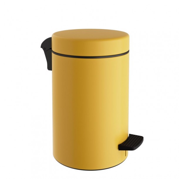 Καλάθι Απορριμμάτων 10lt-Φ20x37εκ. Soft Close Ανοξείδωτο Matte Yellow Pam & Co 2037-603