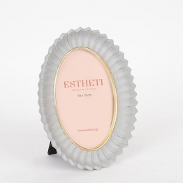 Κορνίζα Polyresin Γκρι-Χρυσή 15x2,5x20εκ. ESTHETI 756-12041