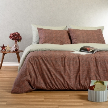 Σετ Σεντόνια Βαμβακερά Διπλά Με Λάστιχο 150x200+32εκ. Luca Bordeaux Ultra Line Melinen 20005460