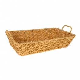 Καλάθι Rattan-Πλαστικό Κρεμ iliadis 37x27x8,5/12εκ. 85953