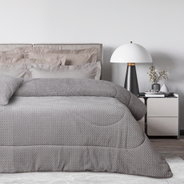 Κουβερτοπάπλωμα Fleece-Sherpa Μονό 160x220εκ. Blankets 1368 Grey Das Home