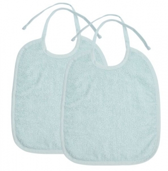 Σαλιάρες Σετ 2τμχ Βαμβακερές Light Blue Meyco MEY-611203a