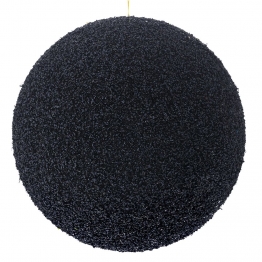 Χριστουγεννιάτικη Μπάλα Polyfoam Glitter Μαύρη 25εκ. iliadis 83563