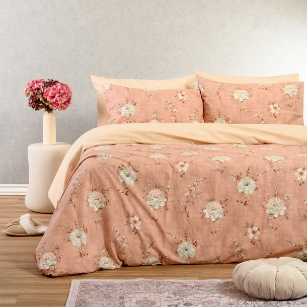 Σετ Σεντόνια Polycotton Υπέρδιπλα Με Λάστιχο 160x200+32εκ. Gianna Rose Casual Line Melinen 20005318