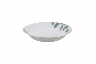Πιάτο Βαθύ Φαγητού Γυάλινο Green 22εκ. Leaf Eaton ME25032023